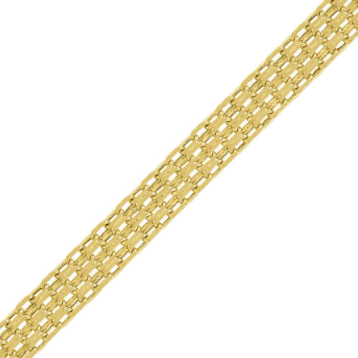 Bismark Chain Necklace in 14K Yellow Gold, 15”