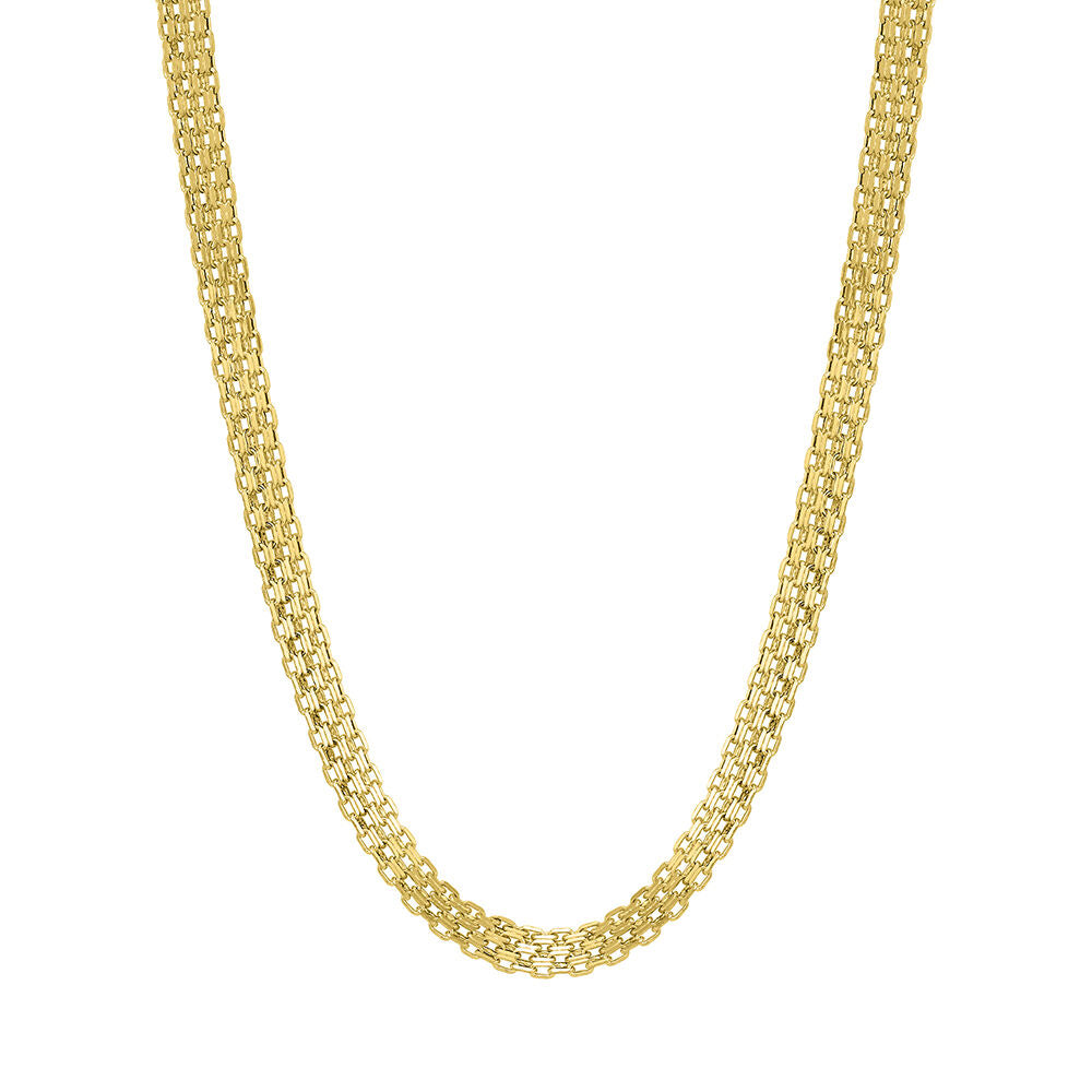 Bismark Chain Necklace in 14K Yellow Gold, 15”
