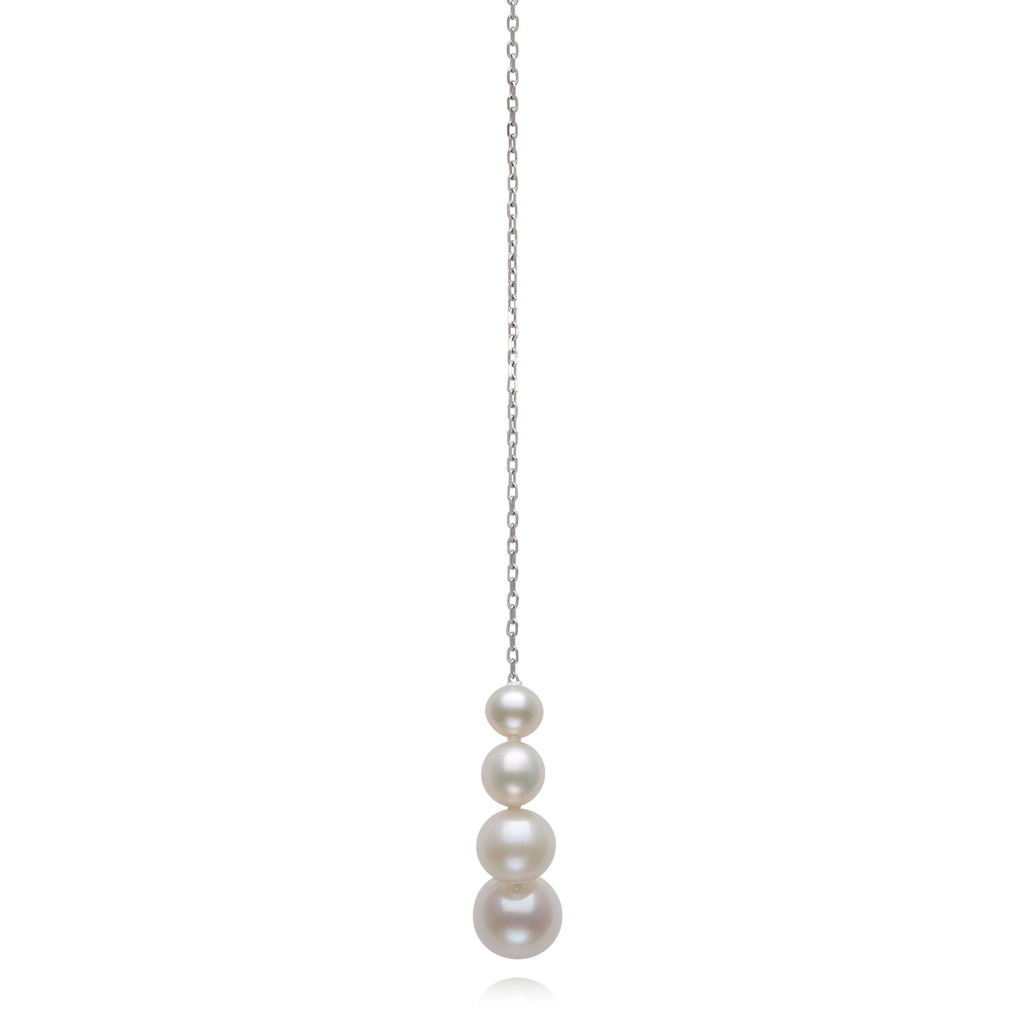 Freshwater Cultured Pearl Smile Necklace in Sterling Silver