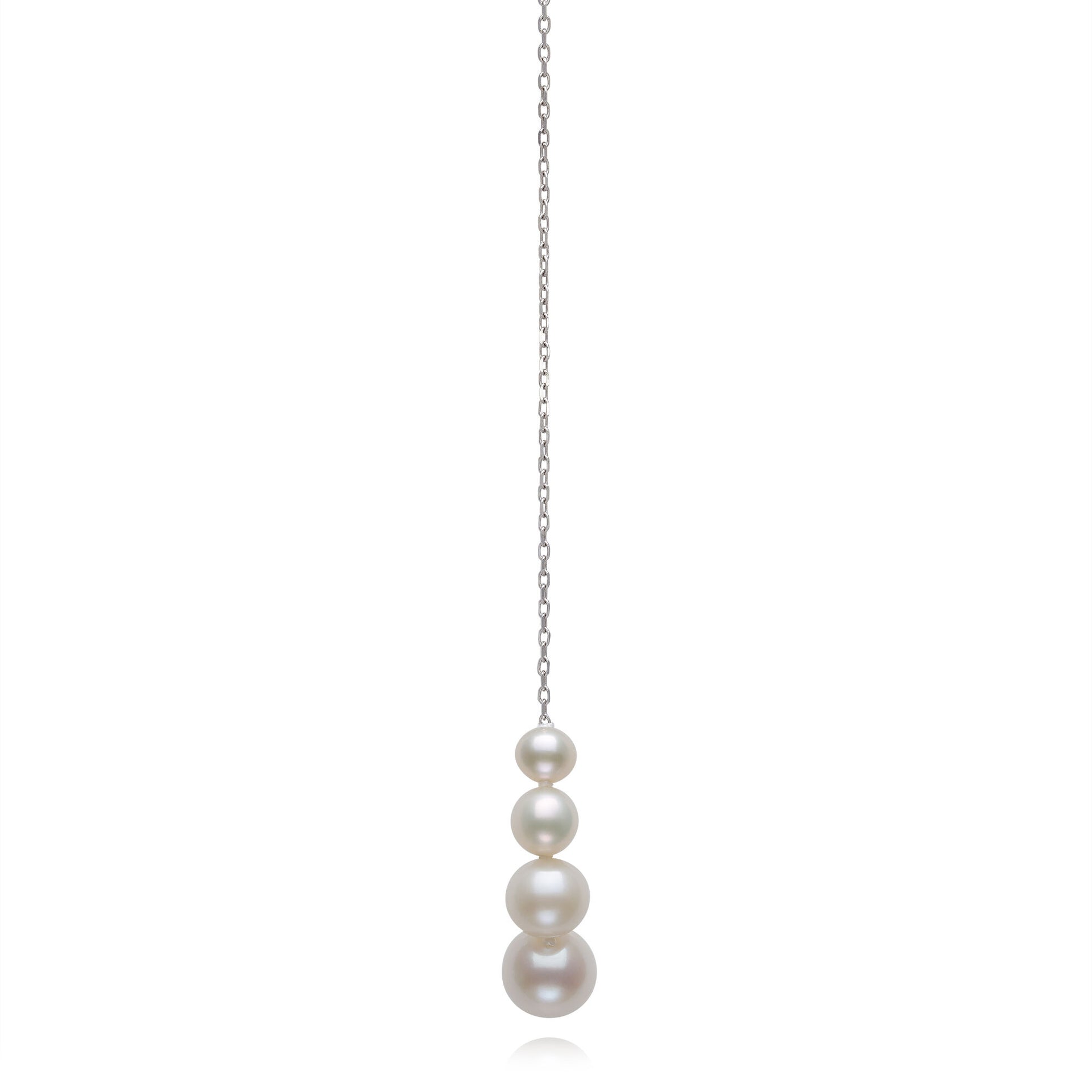 Freshwater Cultured Pearl Smile Necklace in Sterling Silver