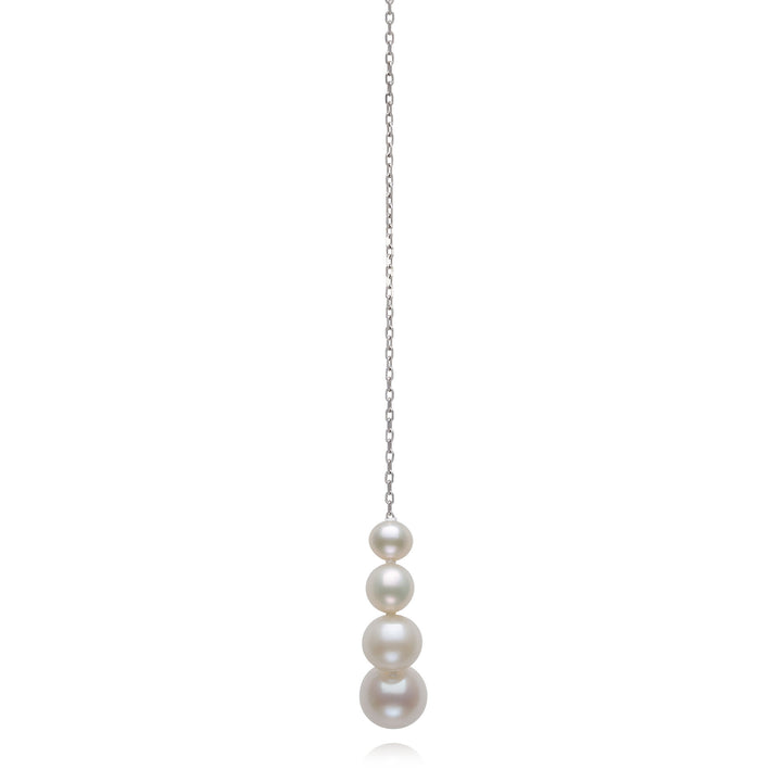 Freshwater Cultured Pearl Smile Necklace in Sterling Silver
