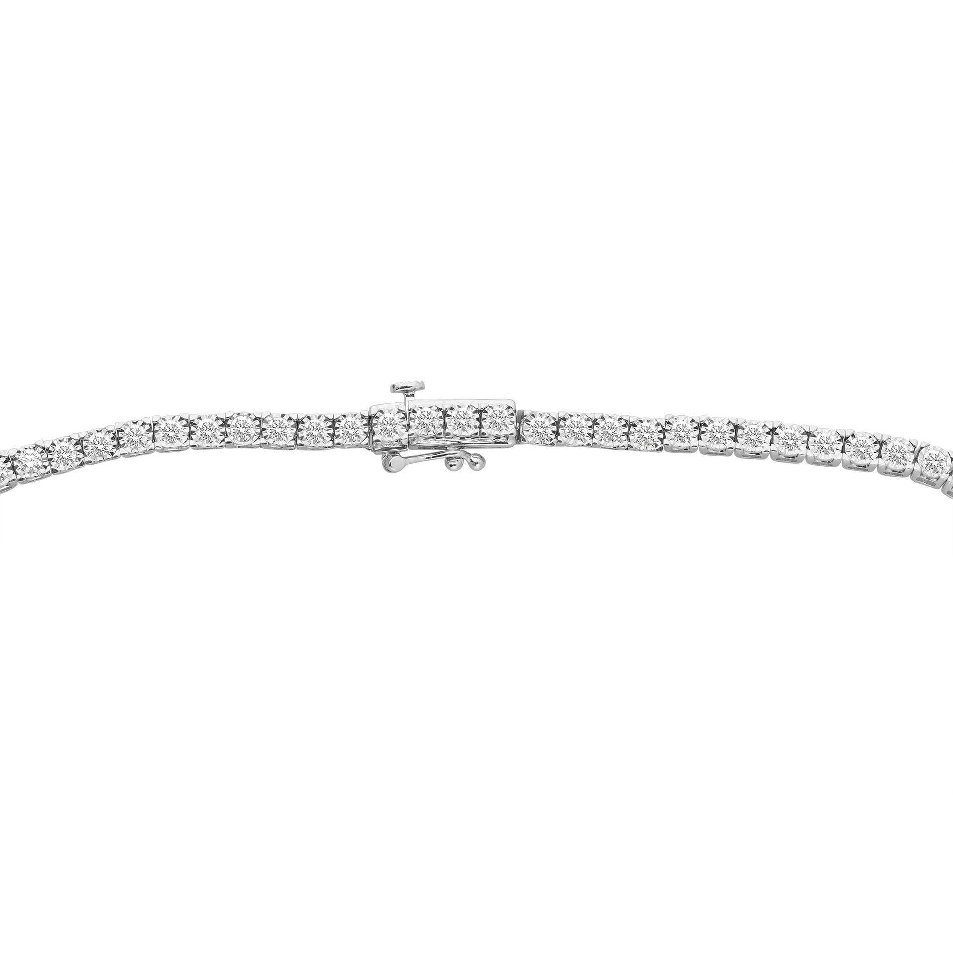 Lab Grown Diamond Tennis Necklace in 10K White Gold, 22” (7 ct. tw.)