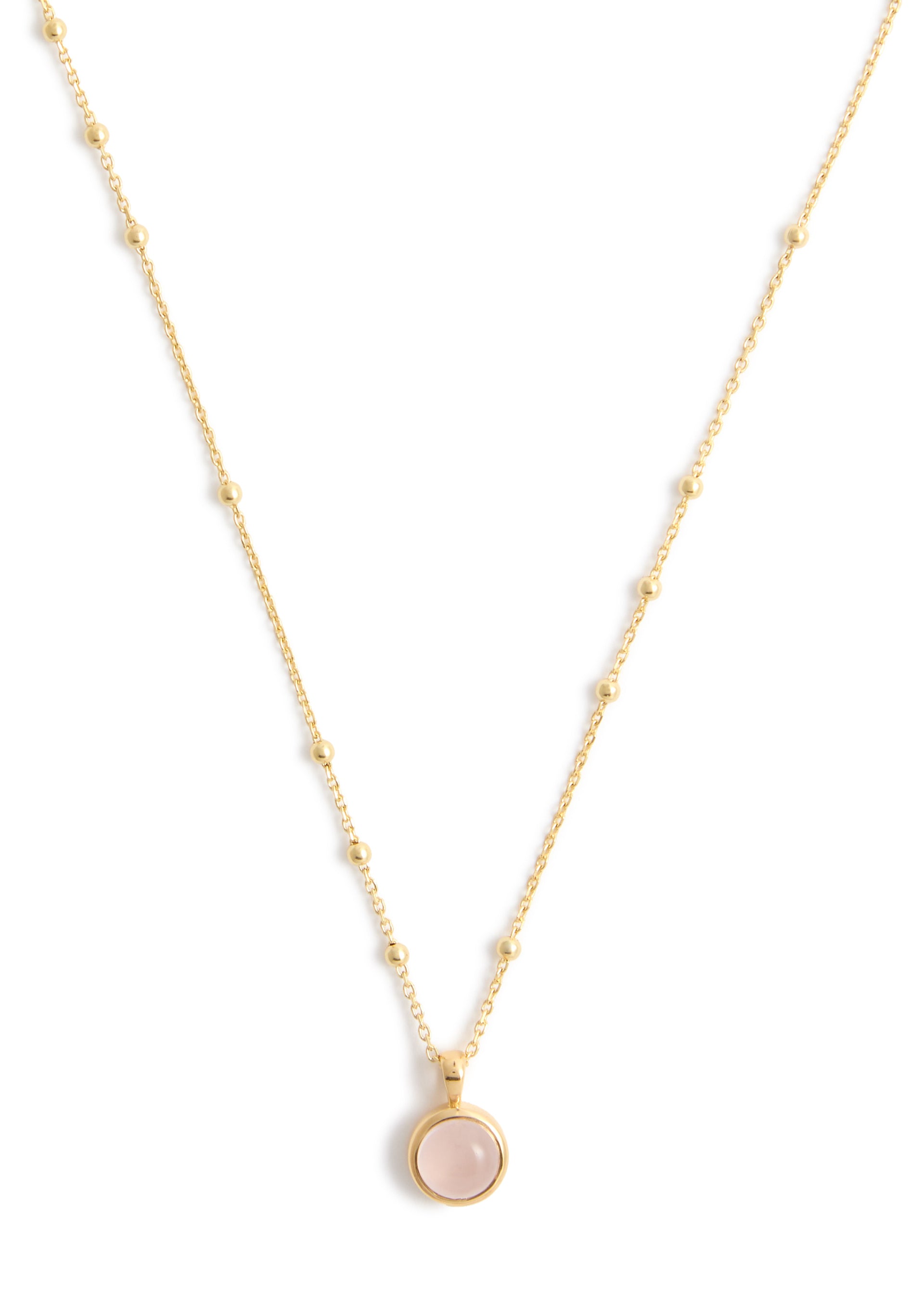 Healing stone 18kt gold-plated necklace