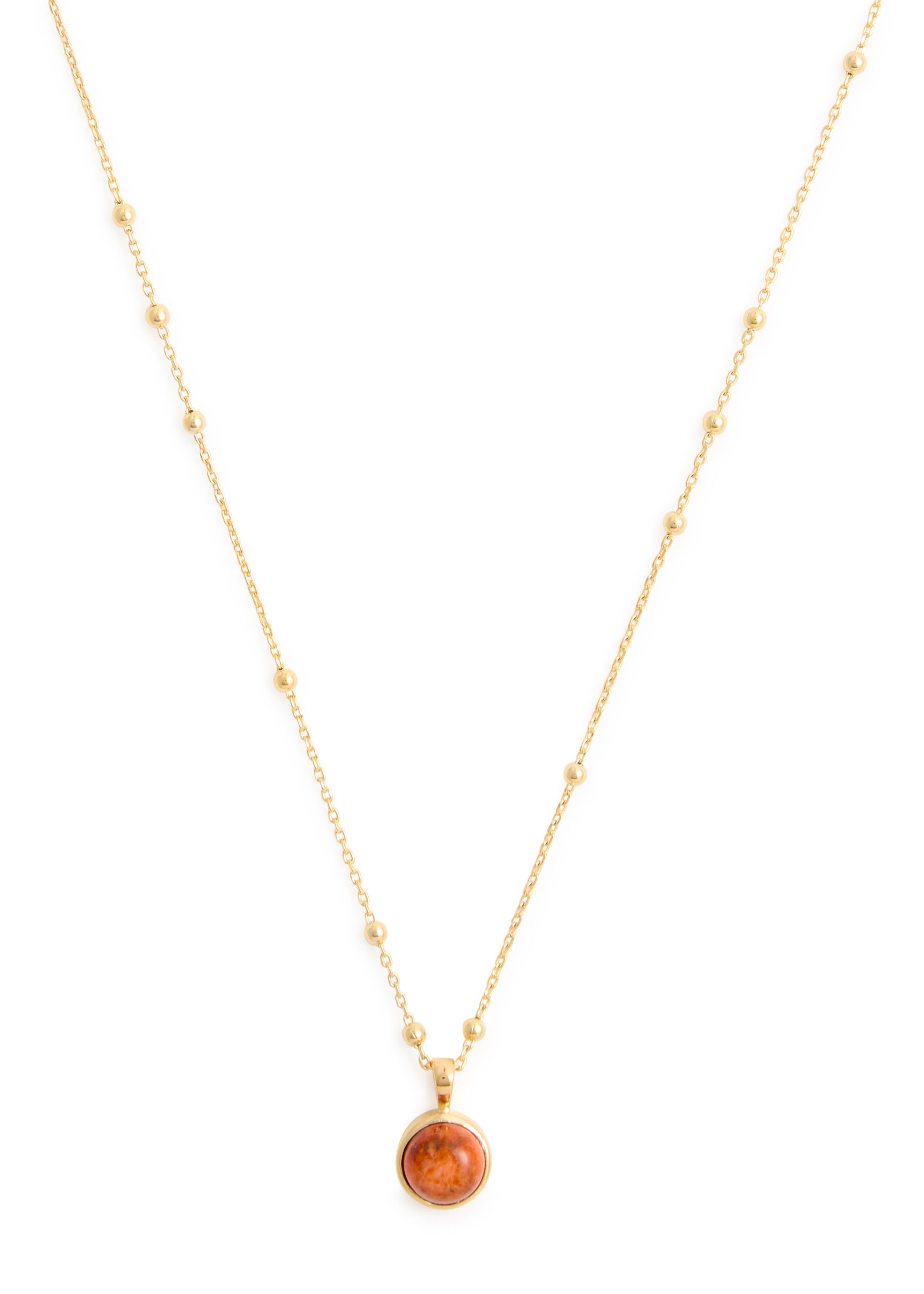 Healing Stone 18kt gold-plated necklace