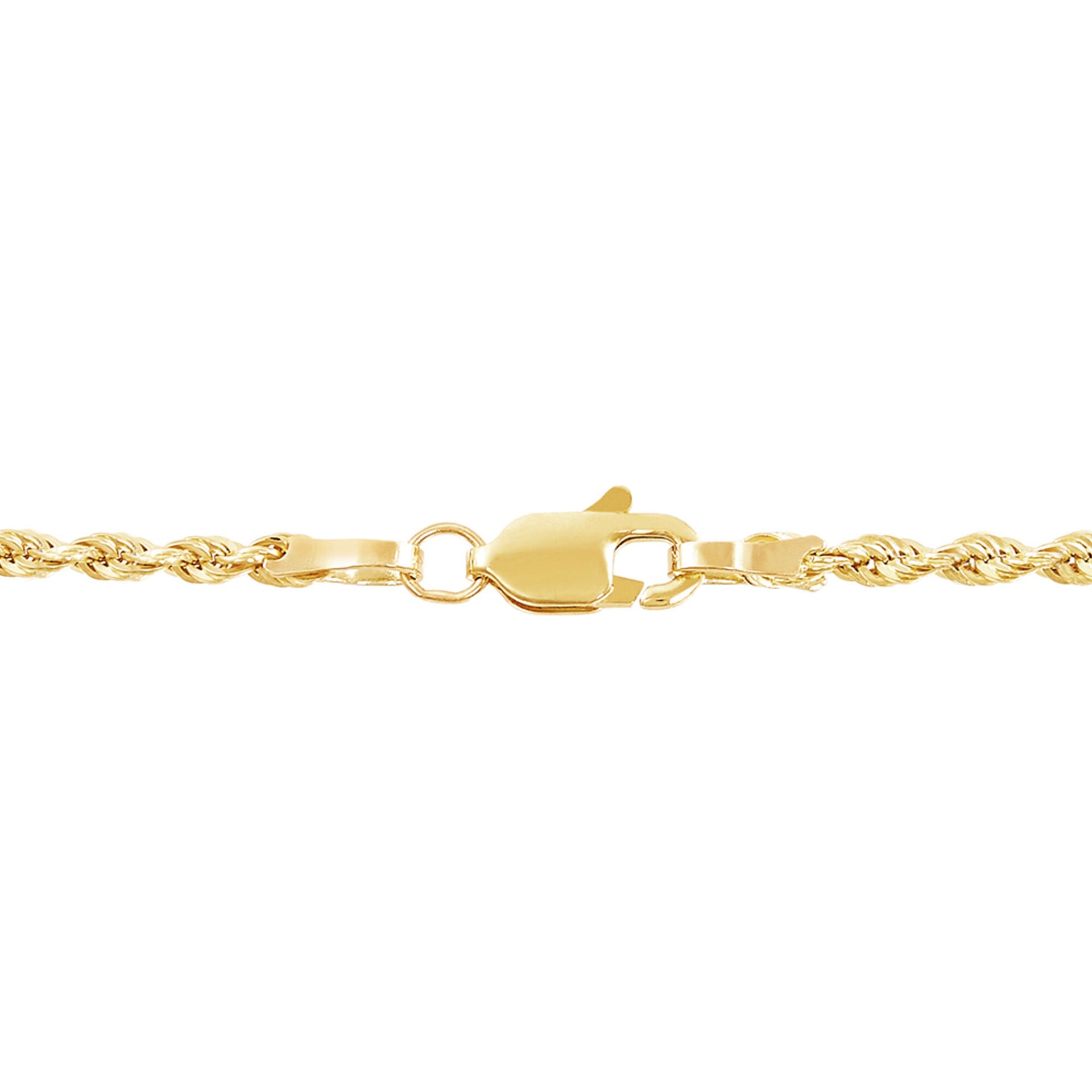 Glitter Rope Chain Necklace in 14K Yellow Gold, 2mm, 22”