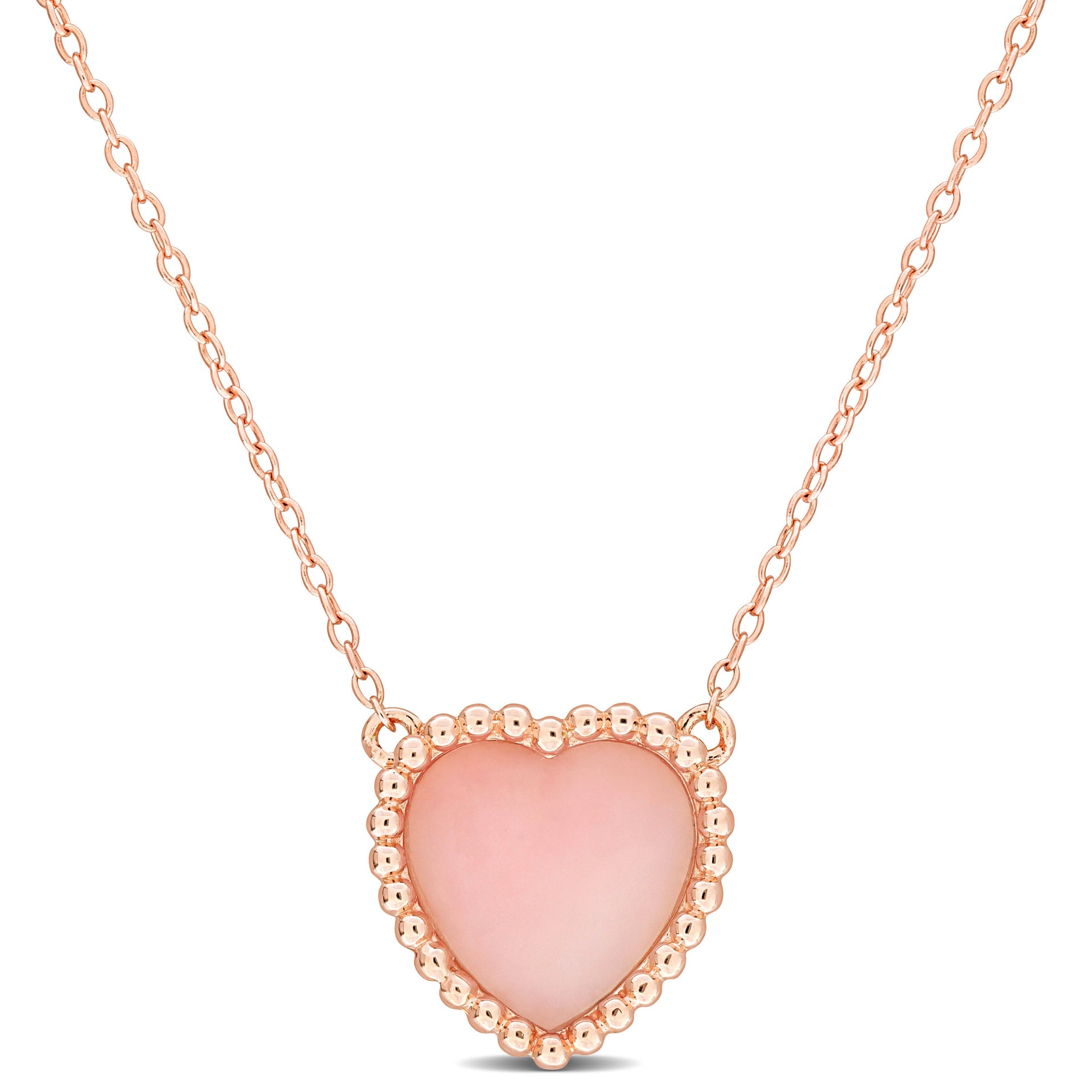 Mimi & Max 5ct TGW Pink Opal Necklace With Chain Pink Silver Length - 17 in.