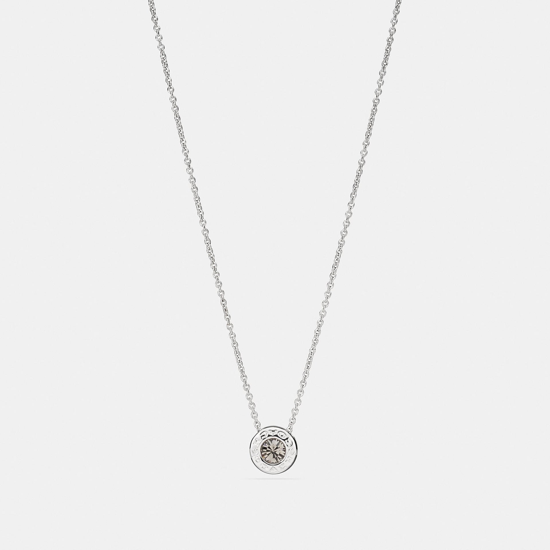 Coach Open Circle Stone Strand Necklace