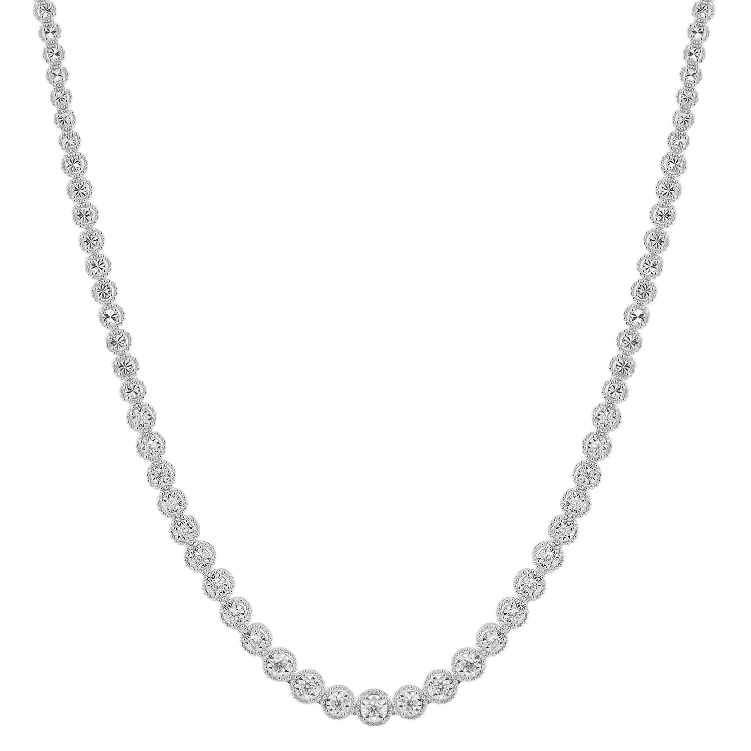 Diamond Necklace in Sterling Silver (1 ct. tw.)