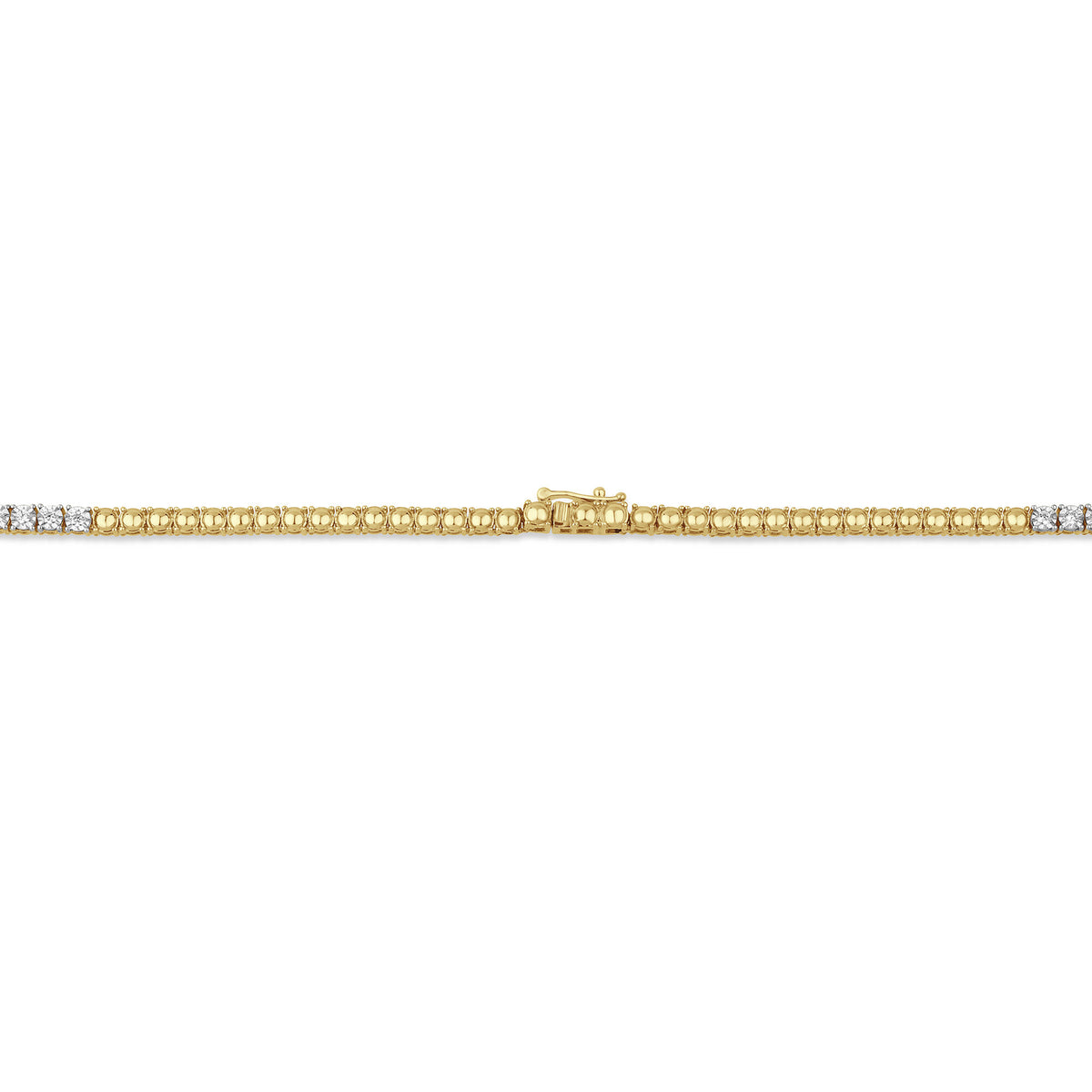 Diamond Tennis Necklace in 10K Yellow and White Gold, 22” (3 ct. tw.)