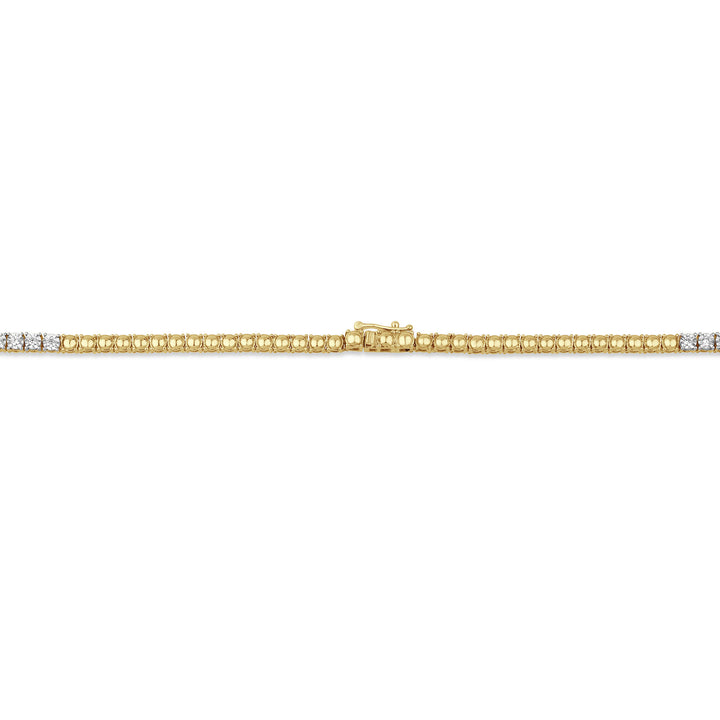 Diamond Tennis Necklace in 10K Yellow and White Gold, 22” (3 ct. tw.)