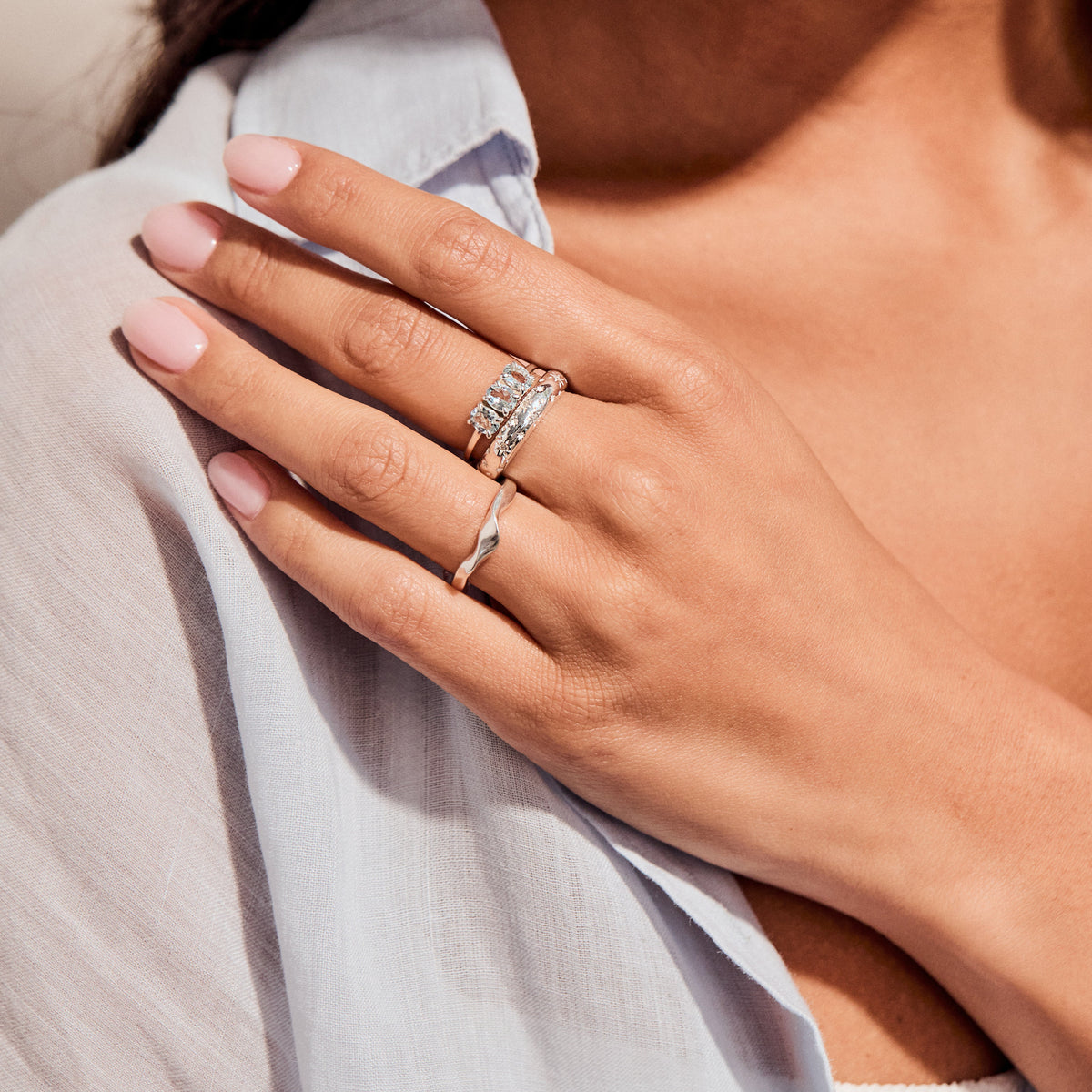 Aquamarine Ebb & Flow Ring