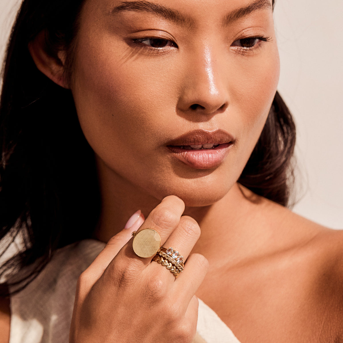 Yellow Sapphire Organic Statement Ring