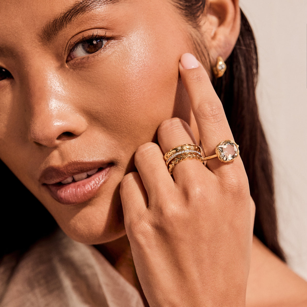 Green Amethyst Lagoon Ring