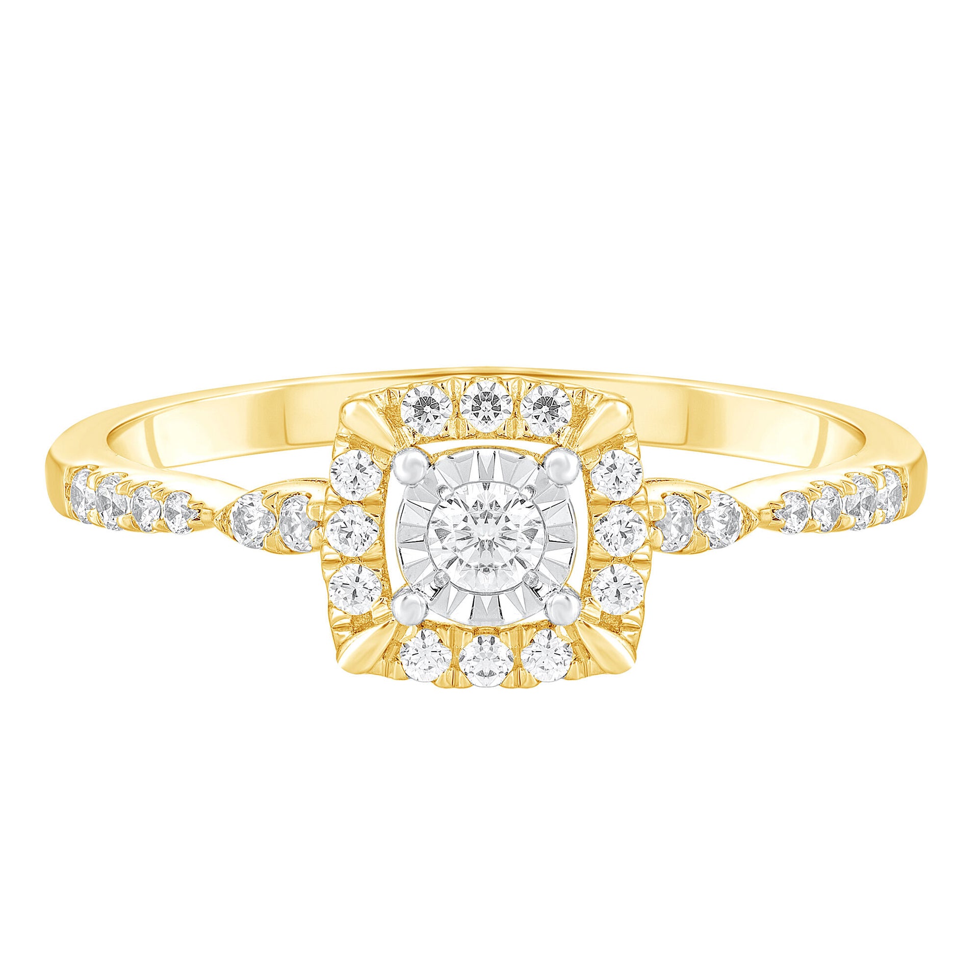 Diamond Promise Ring in 10K Yellow Gold (1/4 ct. tw.)