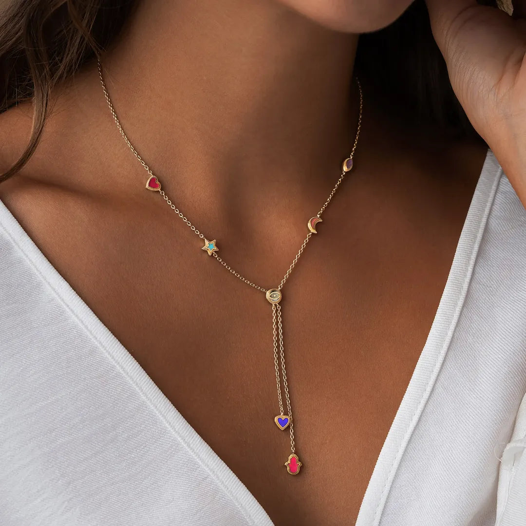 Starlit Serenity Multi-Symbol Necklace