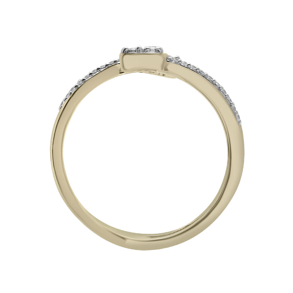 Diamond Spiral Ring in 10K Yellow Gold (1/4 ct. tw.)