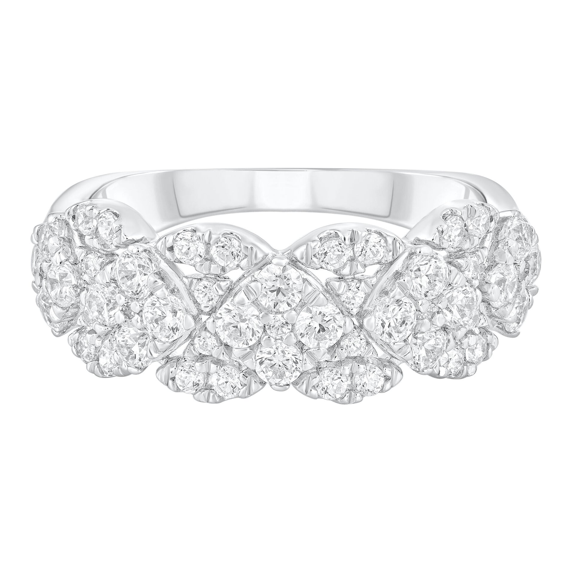 Diamond Cluster Ring in 10K White Gold (1 ct. tw.)