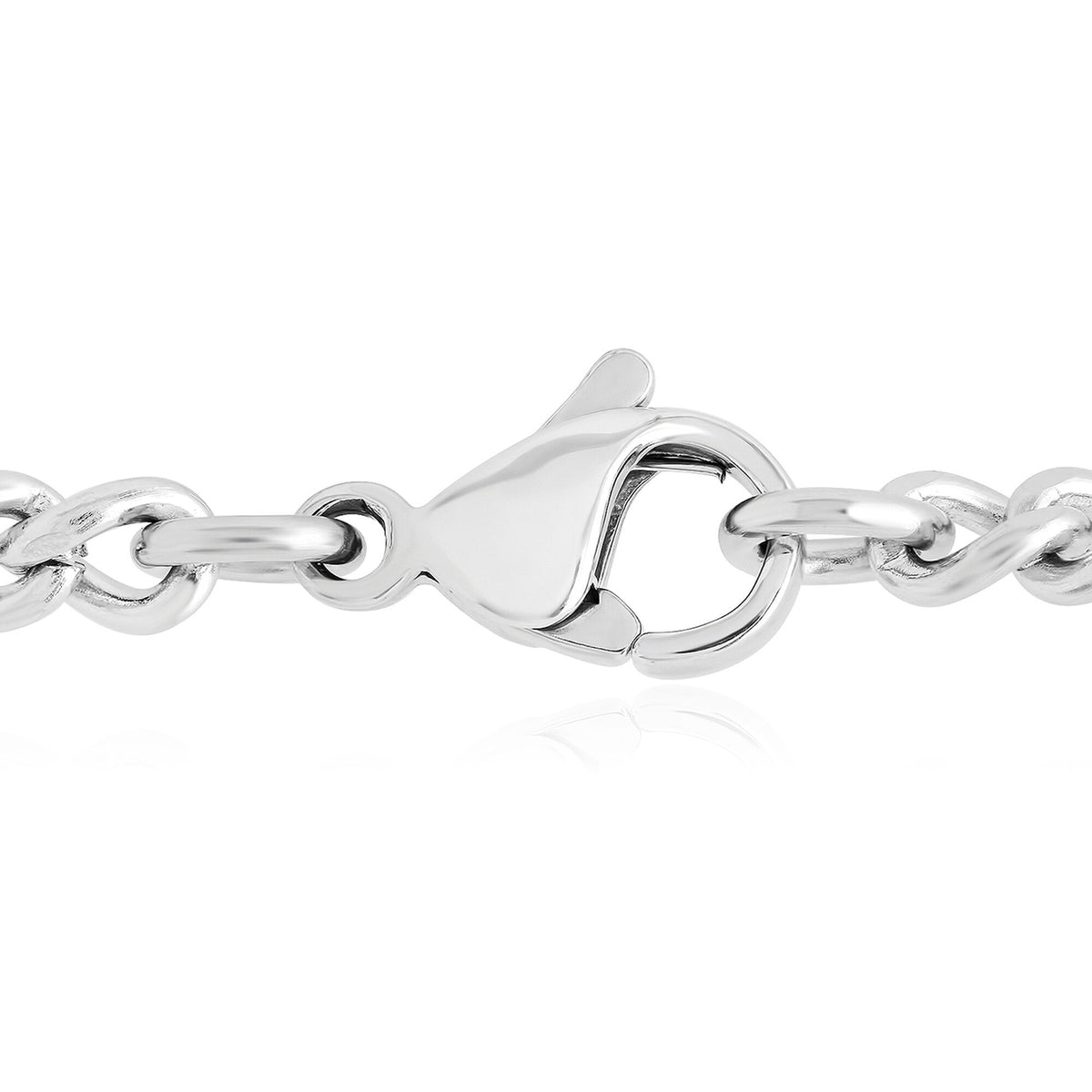 Blue Diamond Accent Cross Pendant in Stainless Steel