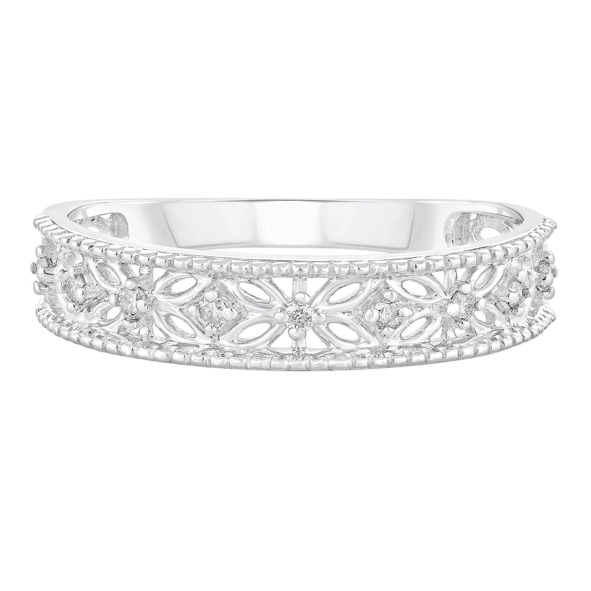 Diamond Accent Ring in 10K White Gold