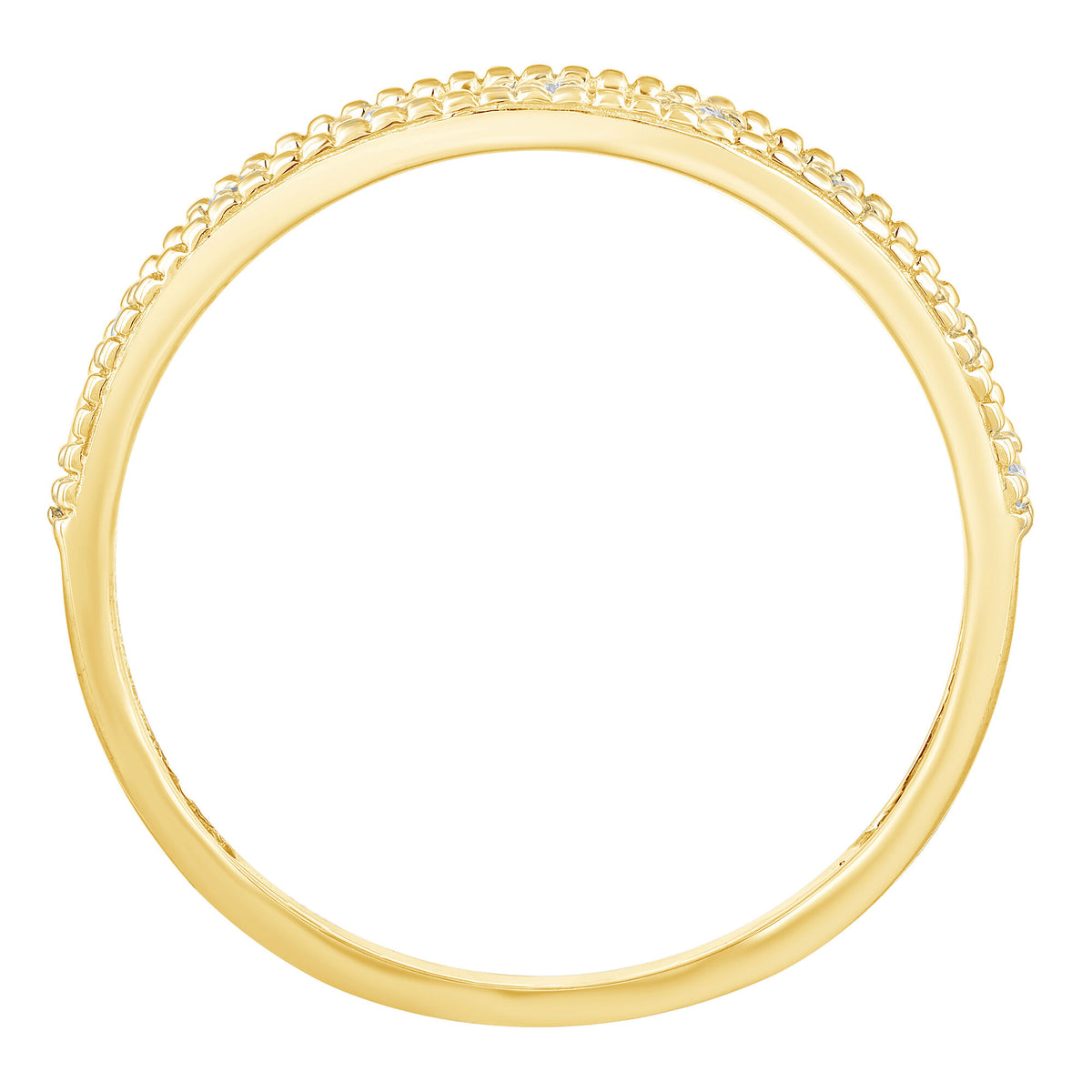 Diamond Accent Band in 10K Yellow Gold