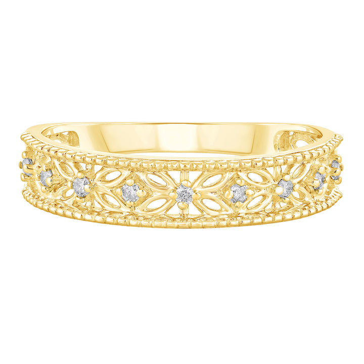 Diamond Accent Band in 10K Yellow Gold