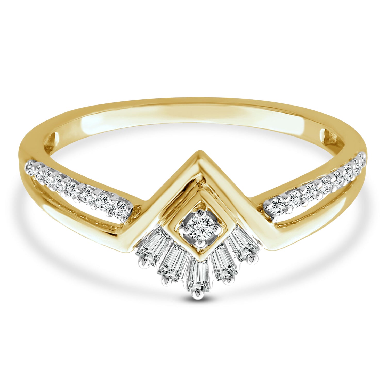 Diamond Ring in 10K Yellow Gold (1/5 ct. tw.)