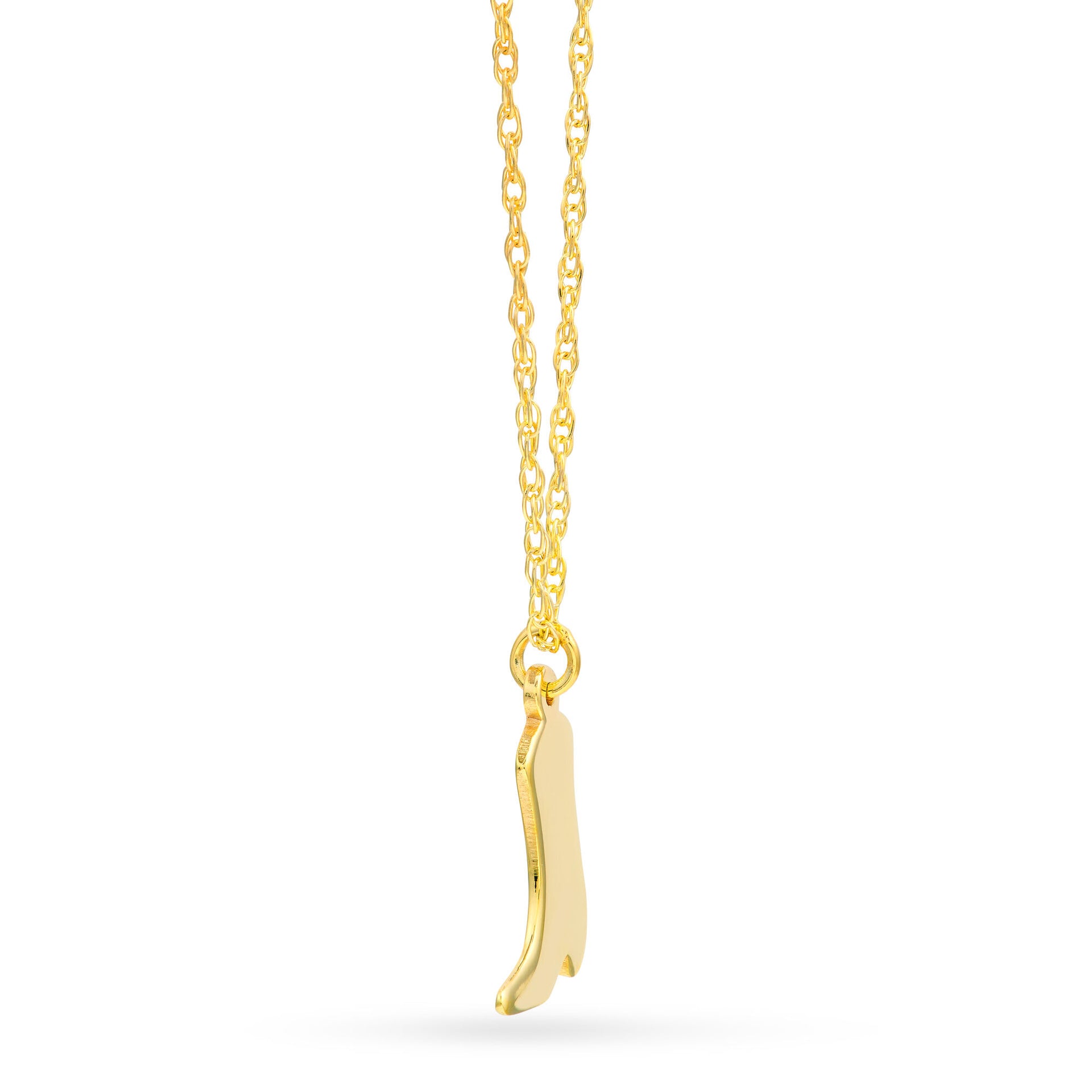 Cowboy Boot Necklace in 14K Yellow Gold