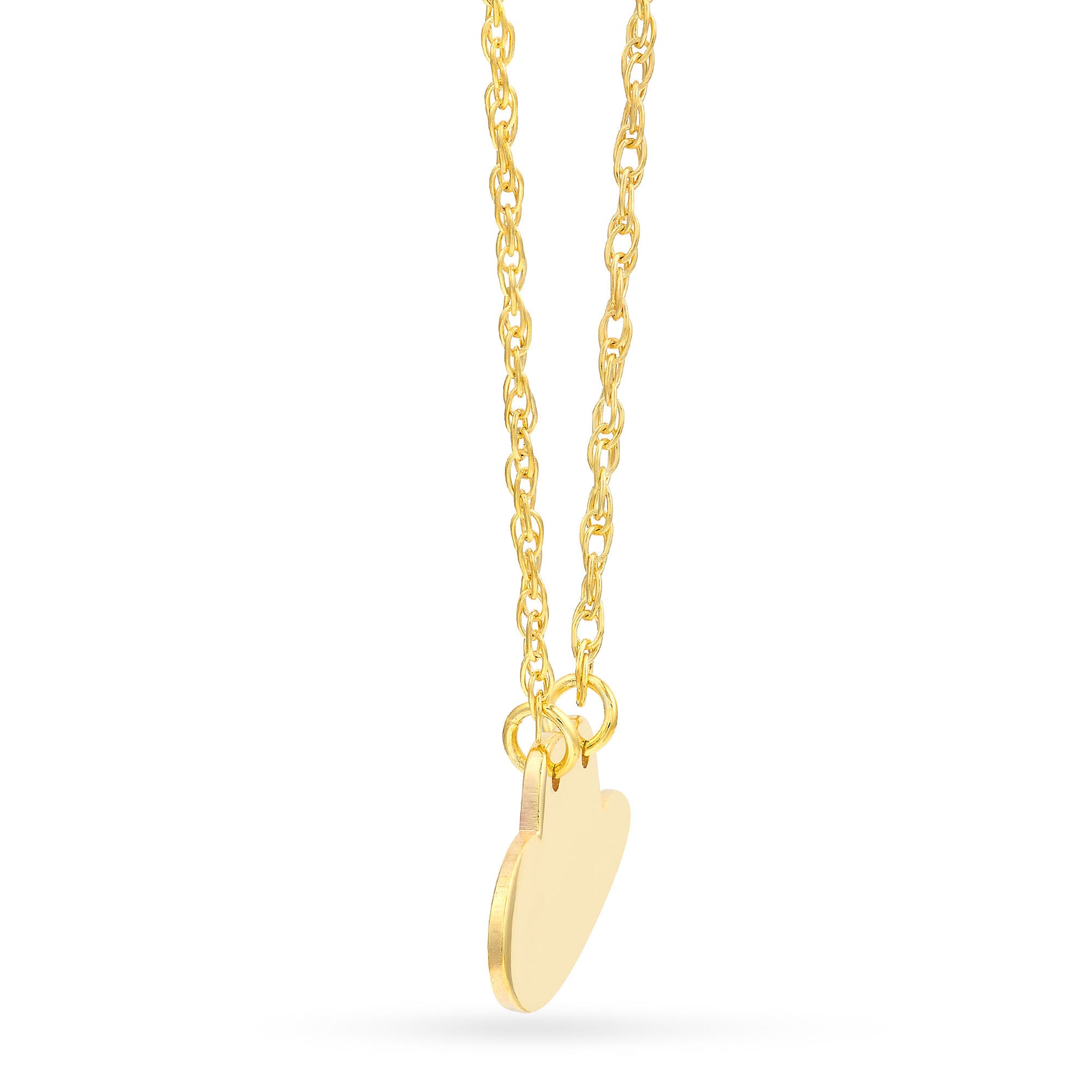 Cowboy Hat Necklace in 14K Yellow Gold