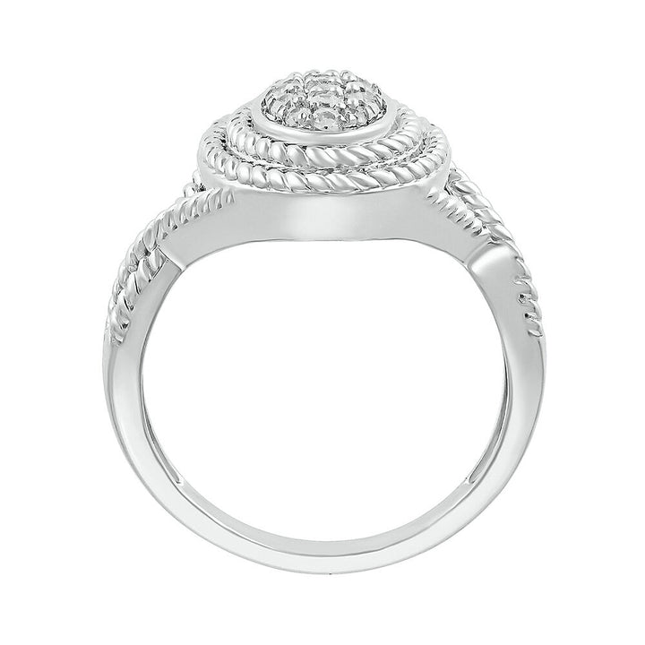 Diamond Rope Twist Ring in Sterling Silver (1/4 ct. tw.)