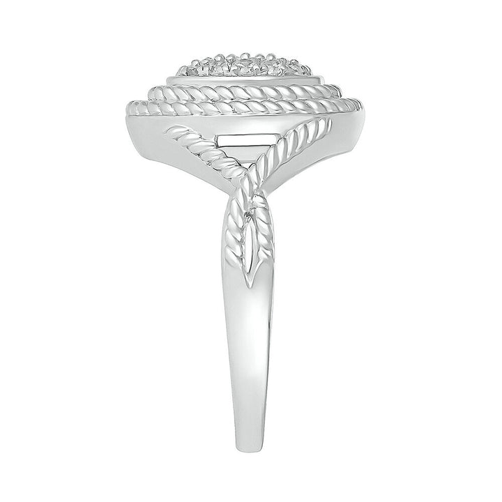 Diamond Rope Twist Ring in Sterling Silver (1/4 ct. tw.)