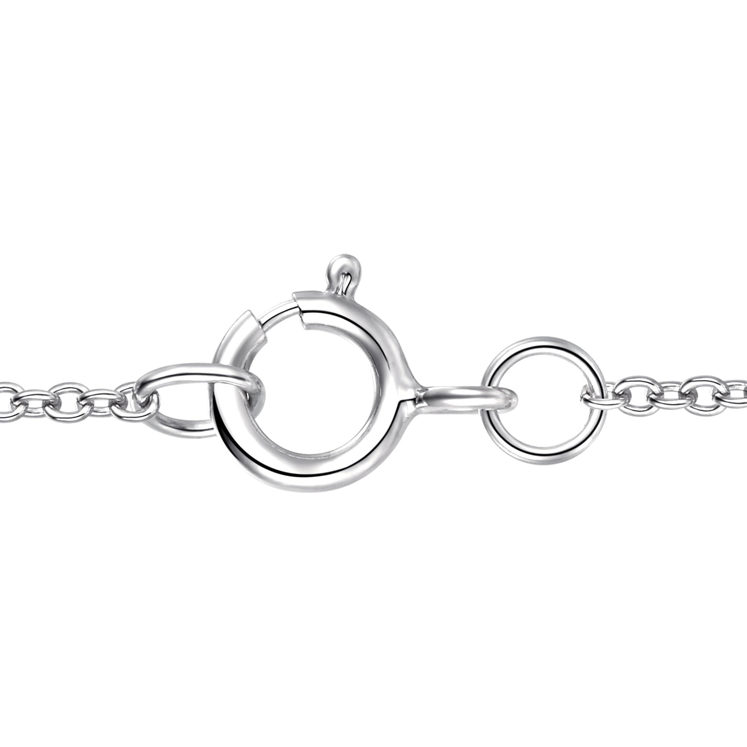 Lab Created Blue Sapphire Necklace in Sterling Silver