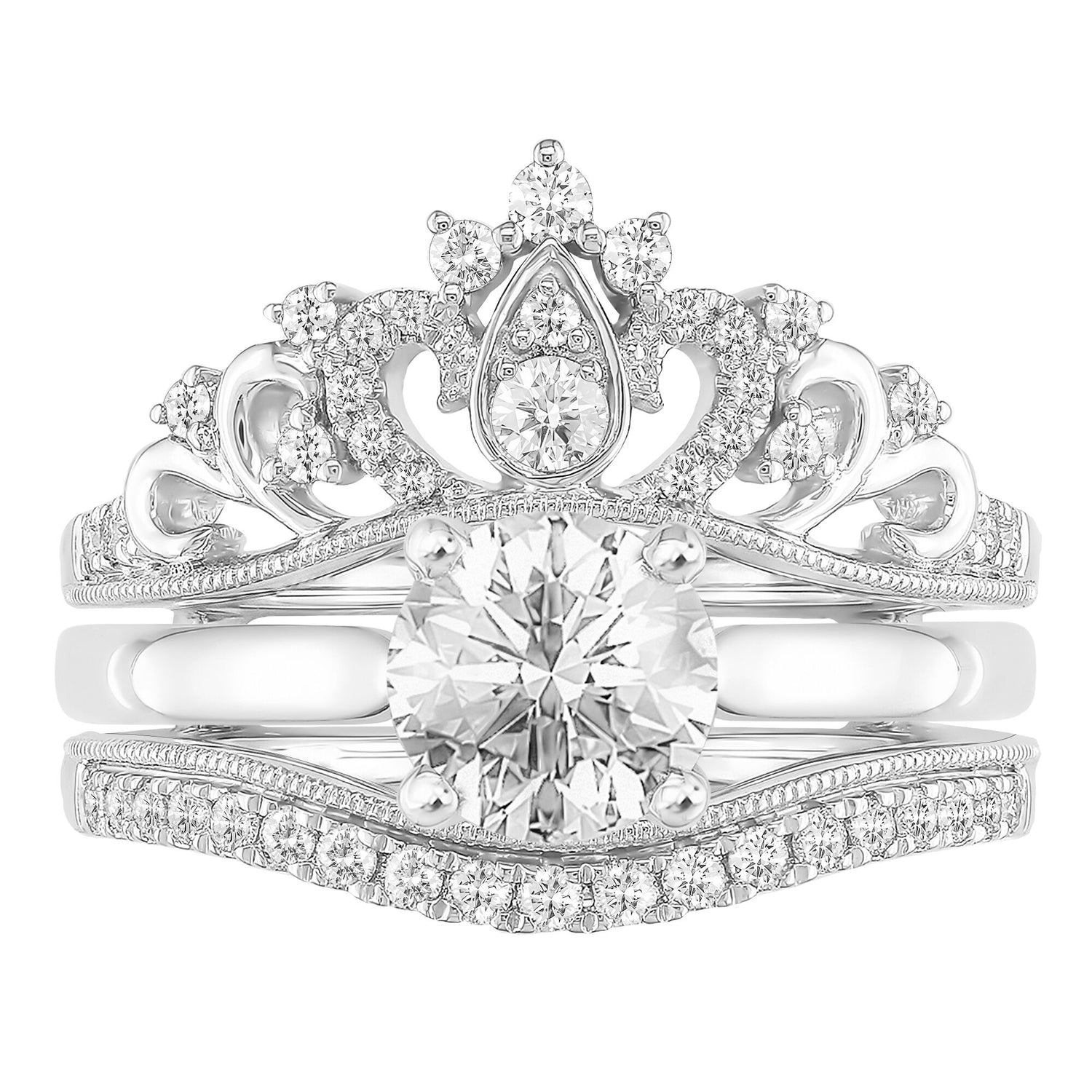 Diamond Crown Ring Insert in 14K White Gold (1/3 ct. tw.)