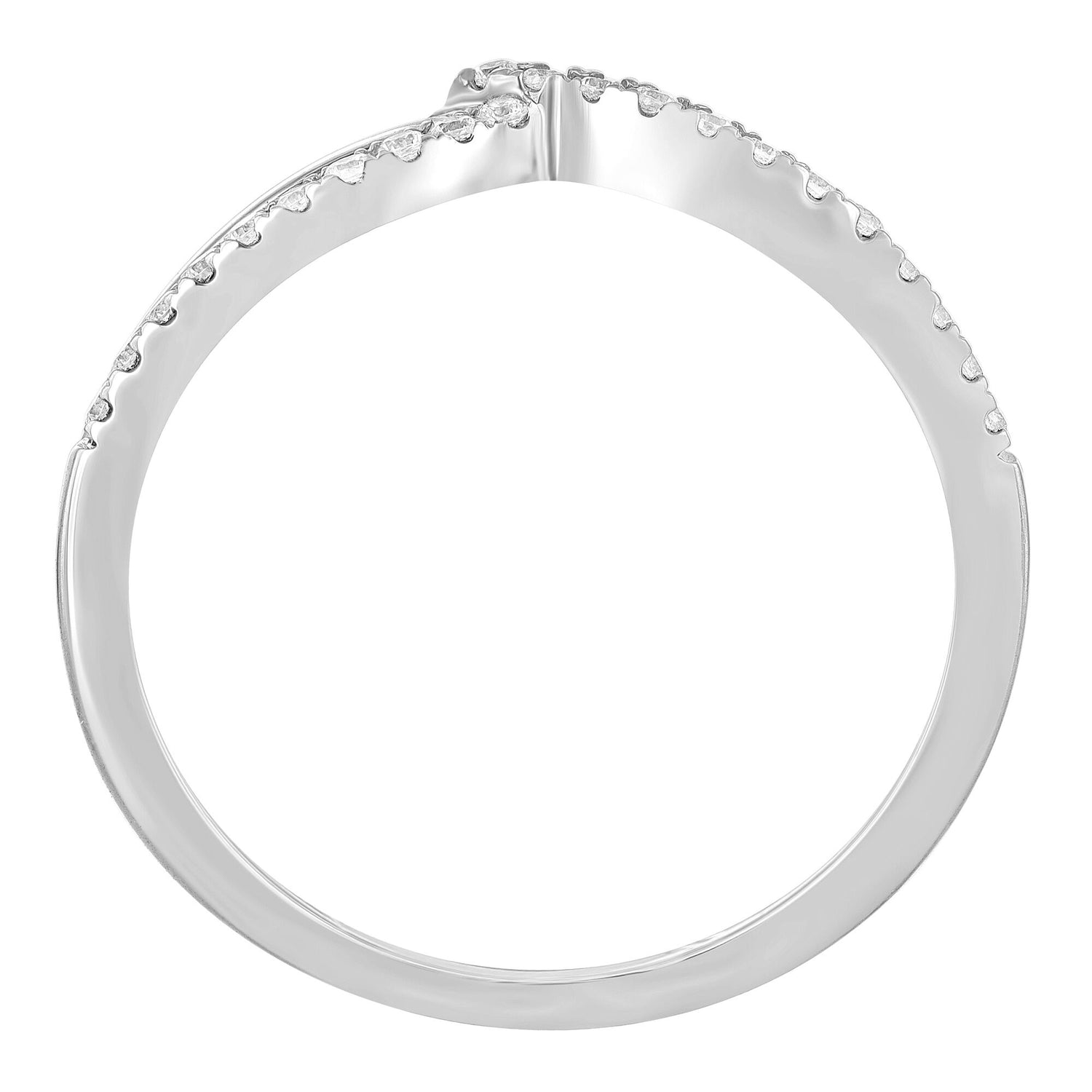 Diamond Contour Band in 10K White Gold (1/7 ct. tw.)