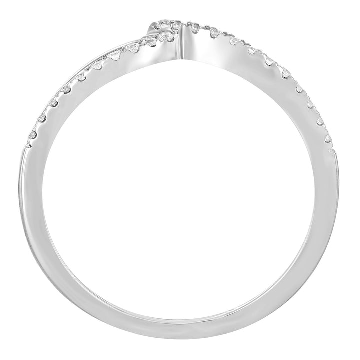 Diamond Contour Band in 10K White Gold (1/7 ct. tw.)