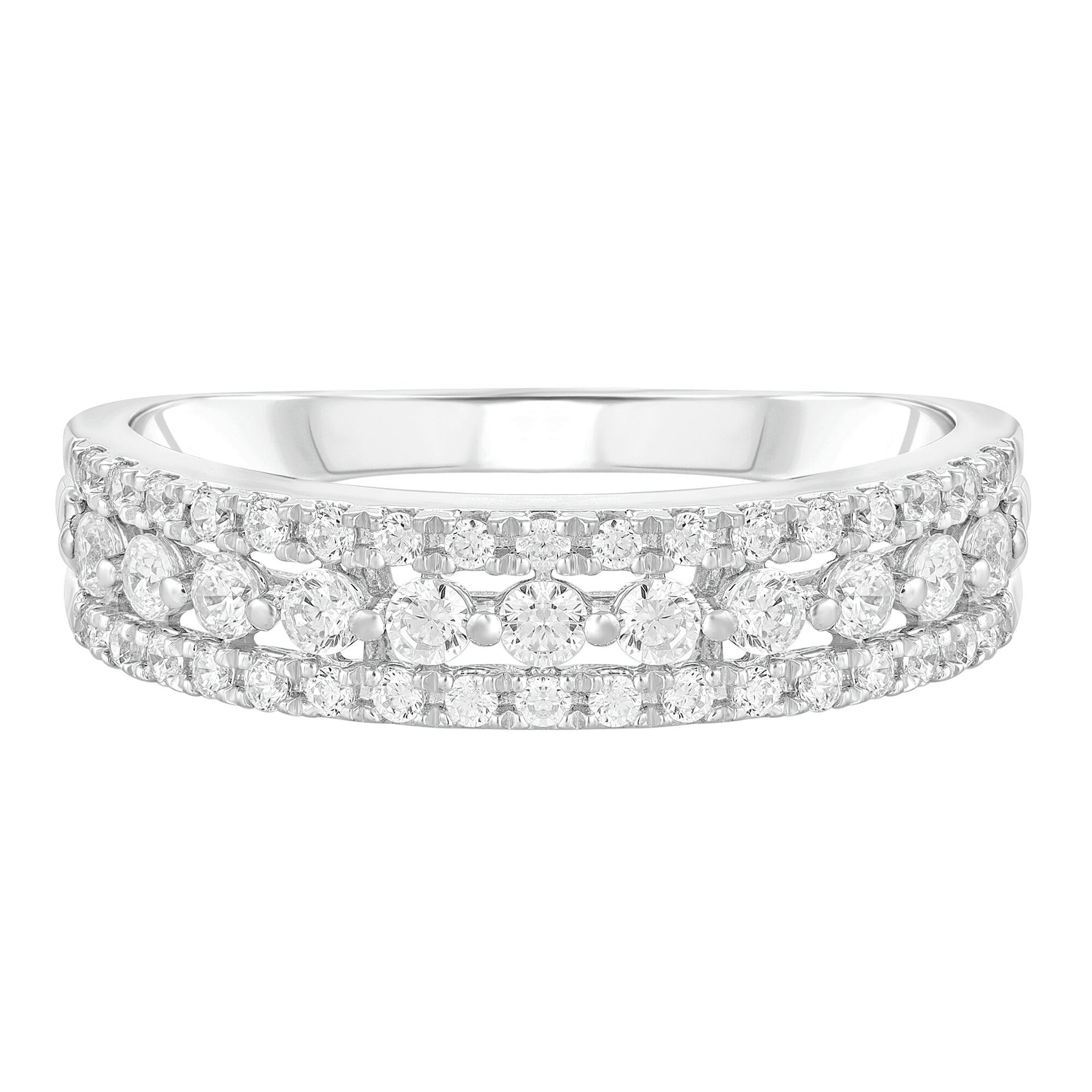 Diamond Anniversary Band in 10K White Gold (1/2 ct. tw.)
