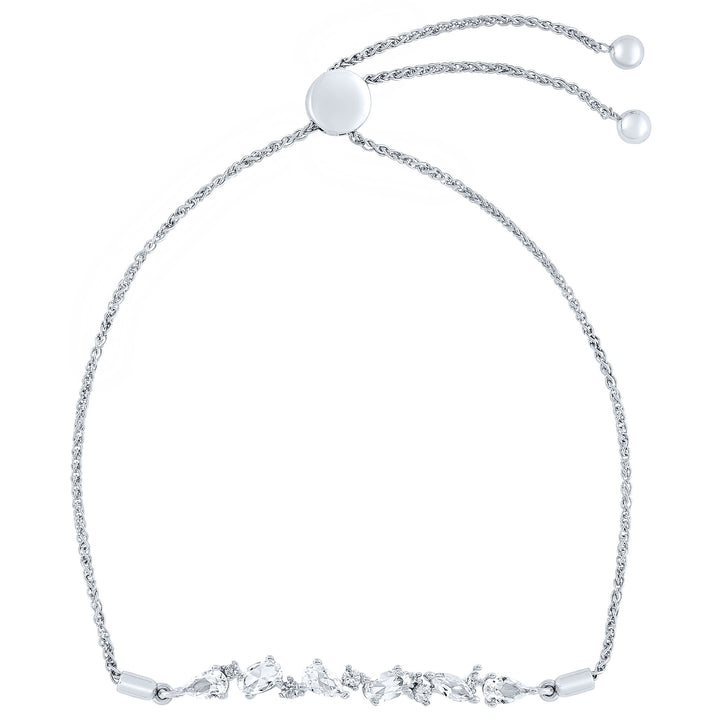 Lab-Created White Sapphire Bolo Bracelet in Sterling Silver