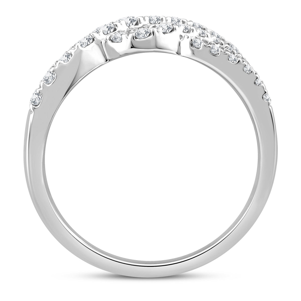 Diamond Swirl Ring in 10K White Gold (1 ct. tw.)