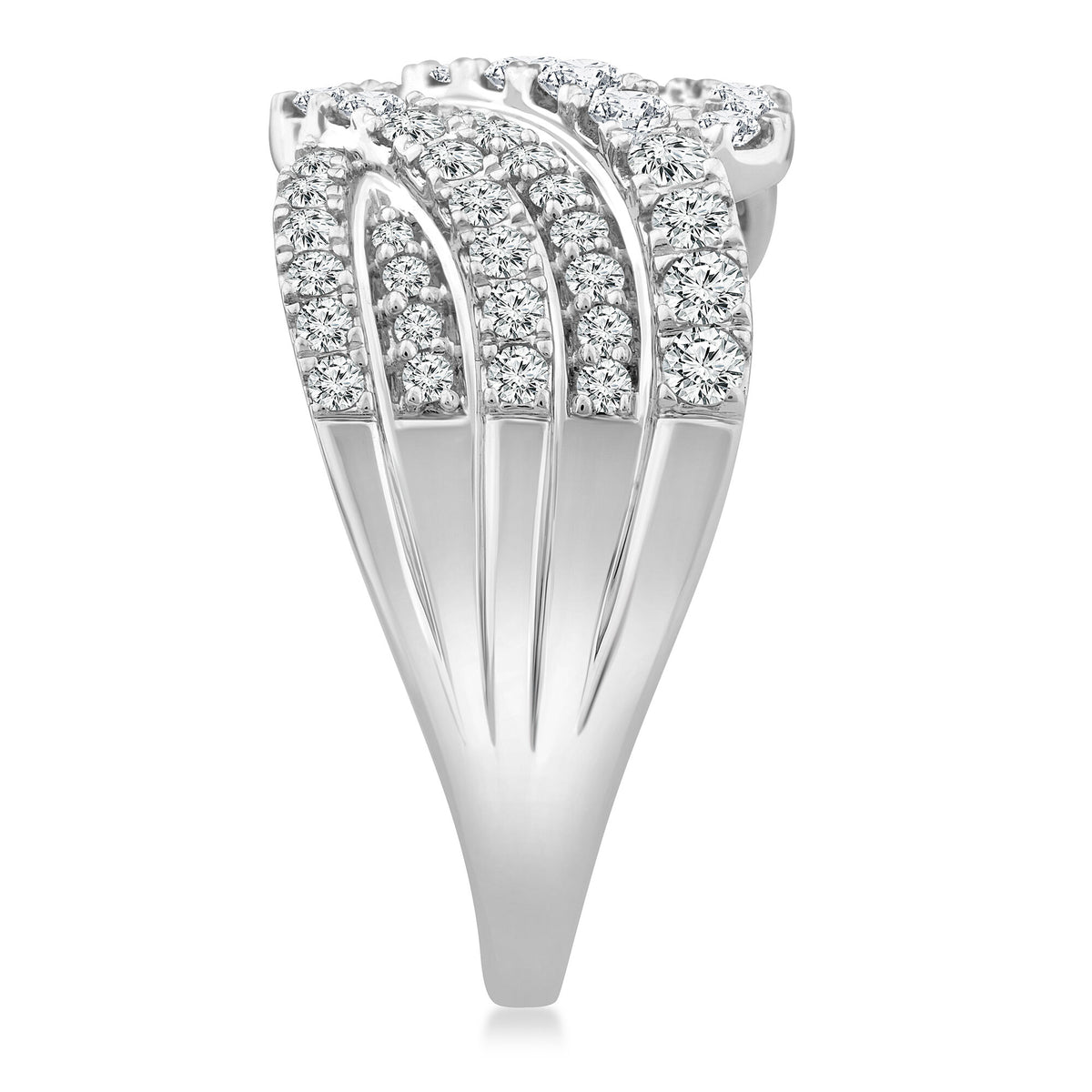 Diamond Swirl Ring in 10K White Gold (1 ct. tw.)