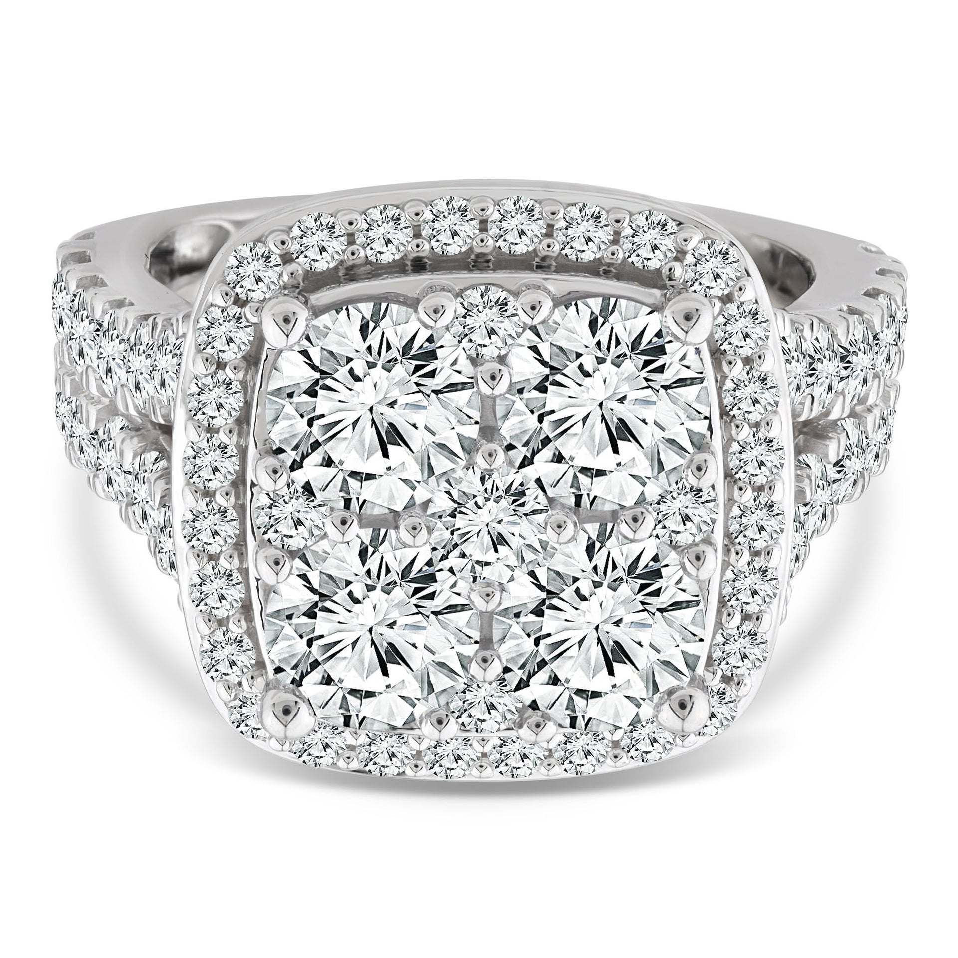 Lab Grown Diamond Engagement Ring in 10K White Gold (5 ct. tw.)