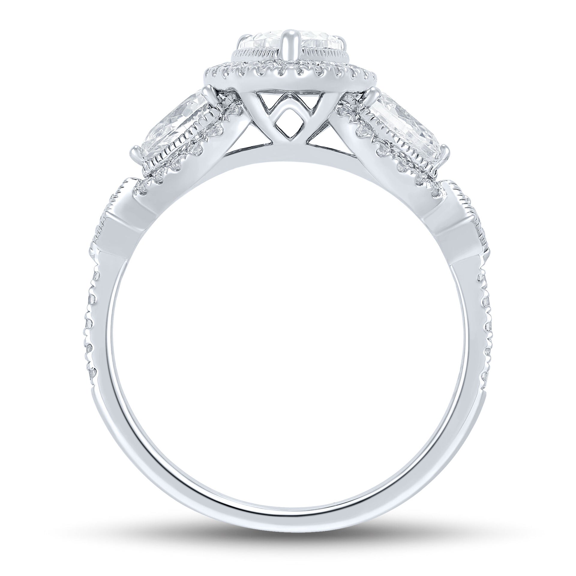 Lab Grown Diamond Engagement Ring in 10K White Gold (1 1/2 ct. tw.)