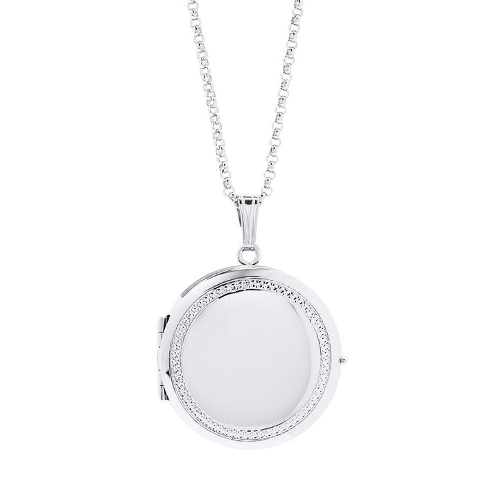 Round Photo Locket in Sterling Silver