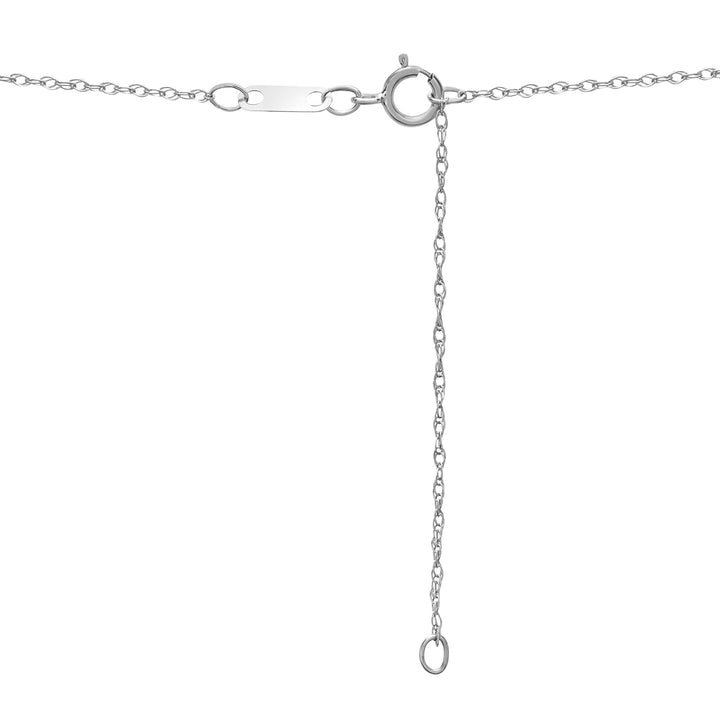 Black Diamond Heart Pendant in 10K White Gold (1/10 ct. tw.)