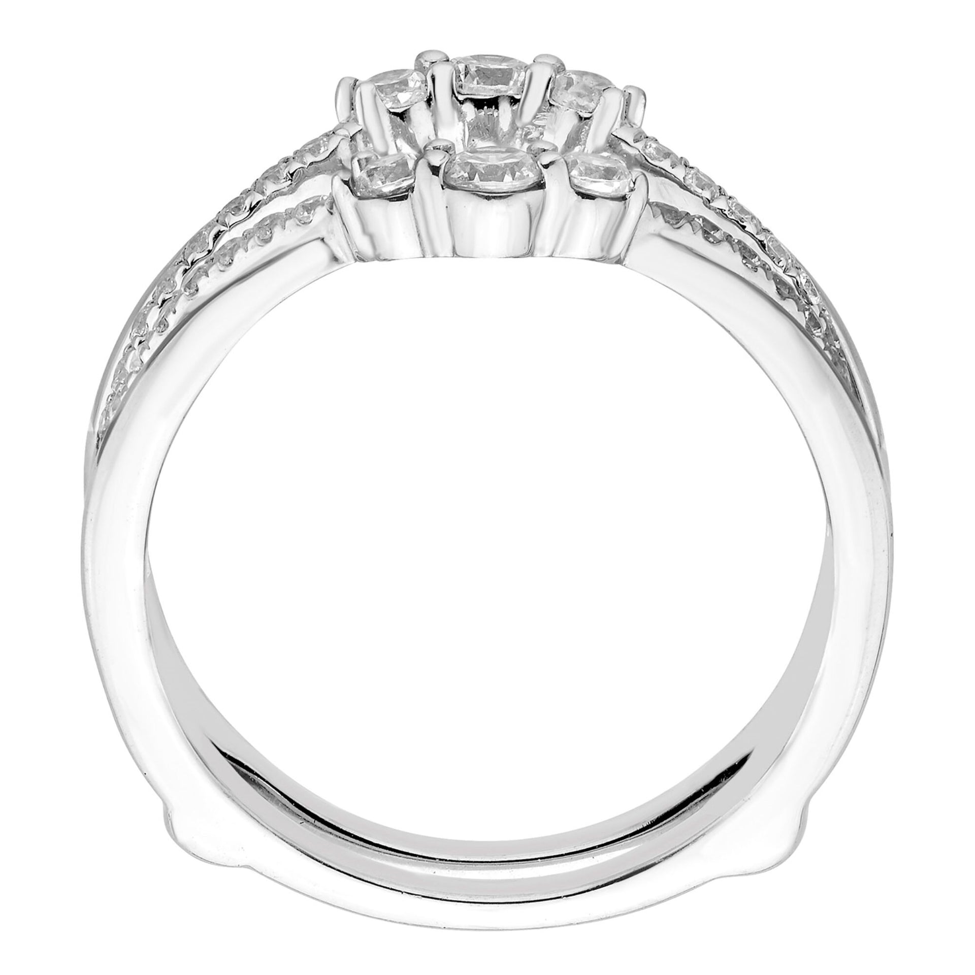Diamond Contour Ring Insert in 14K White Gold (1/2 ct. tw.)