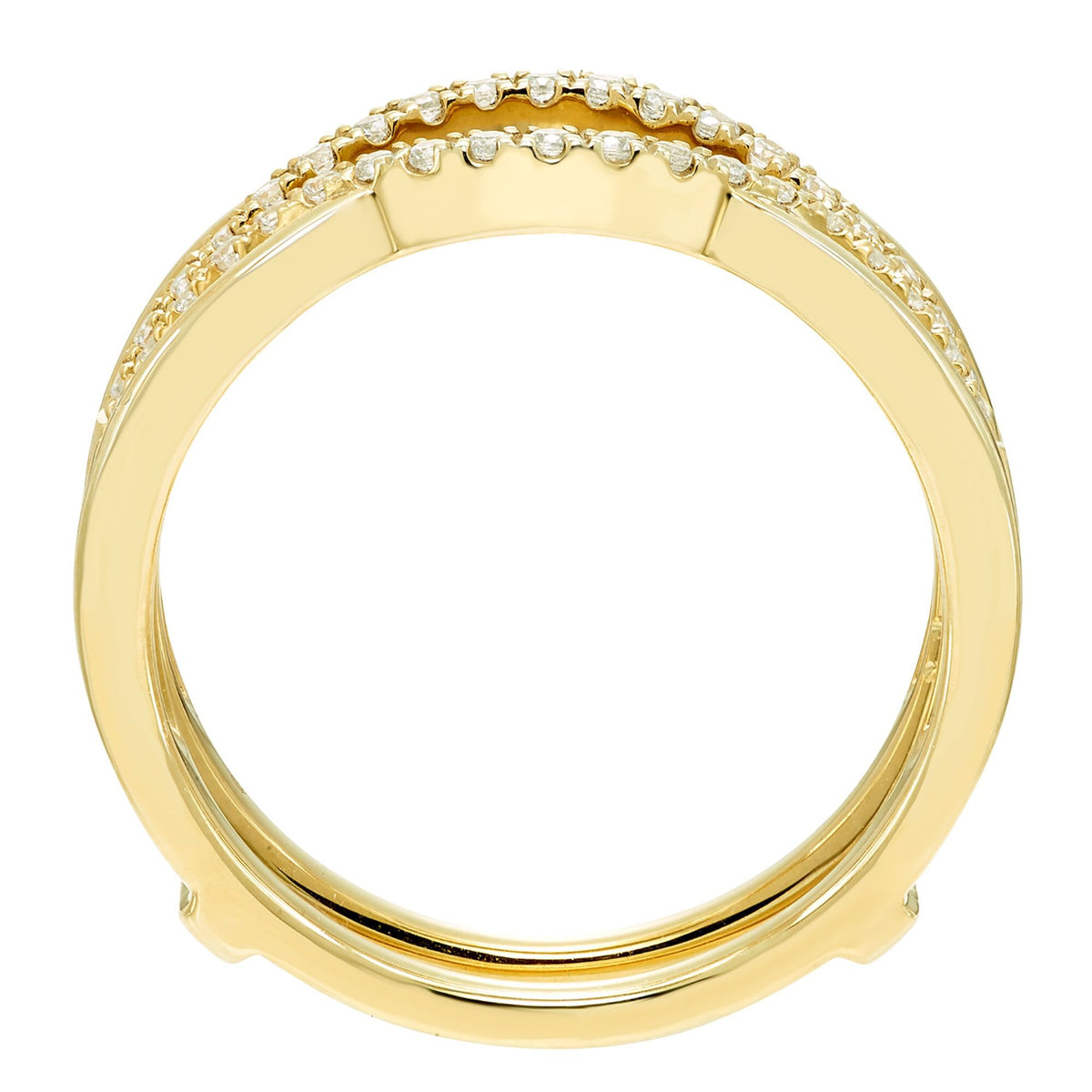Diamond Contoured Ring Insert in 10K Yellow Gold (1/4 ct. tw.)