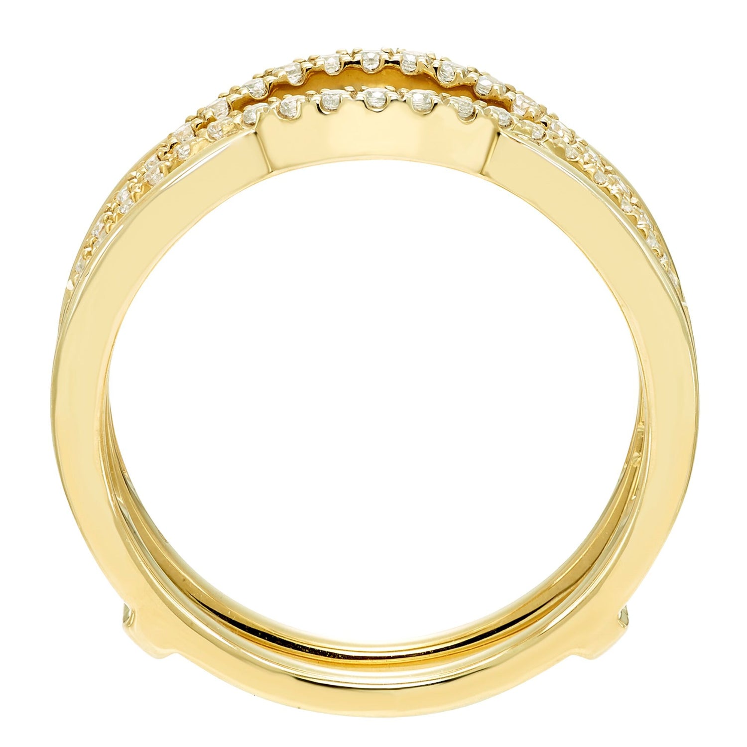 Diamond Contoured Ring Insert in 10K Yellow Gold (1/4 ct. tw.)