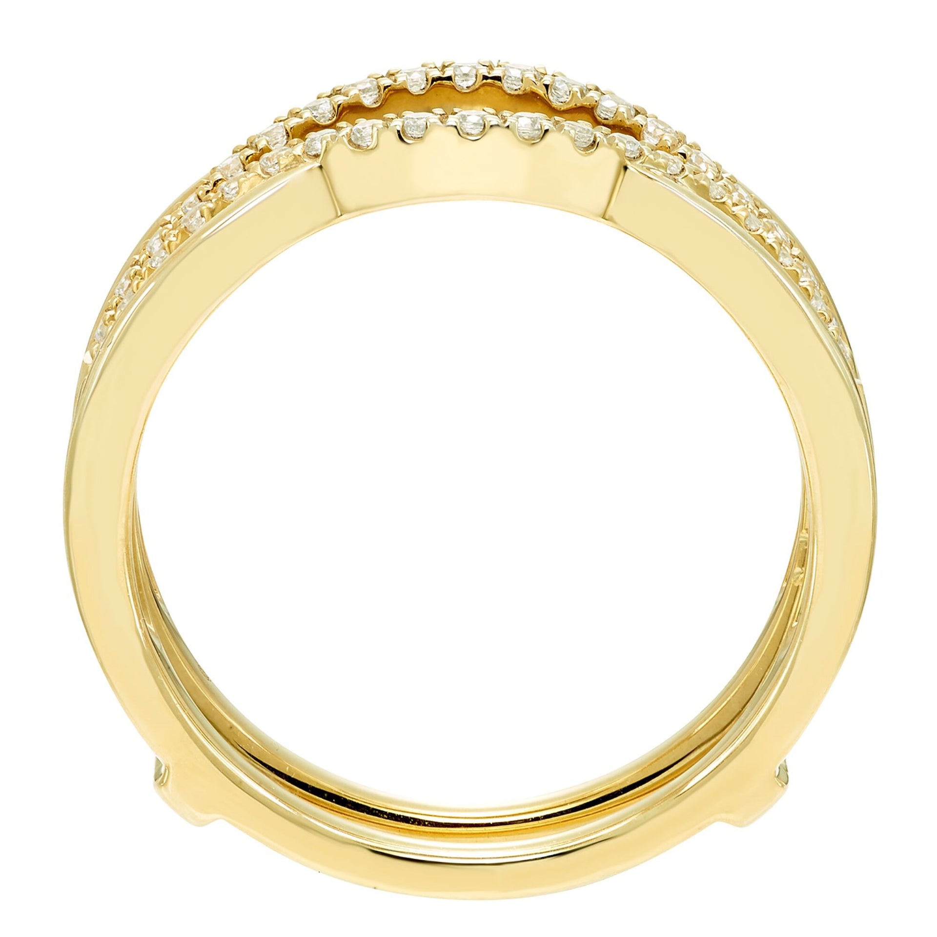 Diamond Contoured Ring Insert in 10K Yellow Gold (1/4 ct. tw.)
