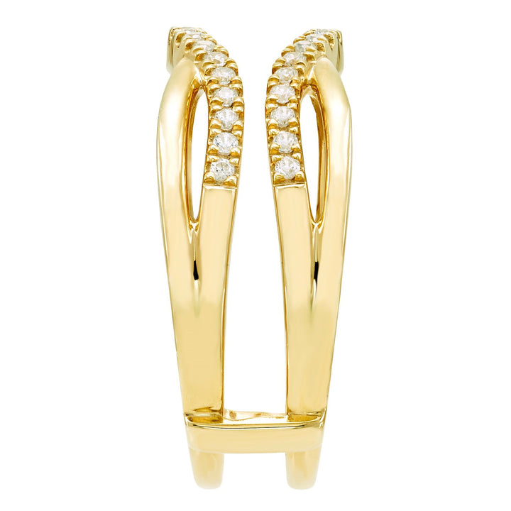 Diamond Contoured Ring Insert in 10K Yellow Gold (1/4 ct. tw.)