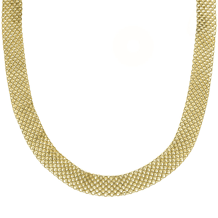 Diamond-Cut Hollow Bismark Chain in 14K Yellow Gold, 11MM, 18”