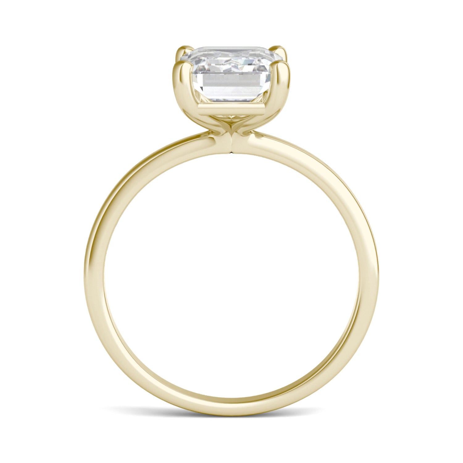 Lab-Created Moissanite Solitaire Engagement Ring in 14K Yellow Gold (2-1/2 ct. dew)