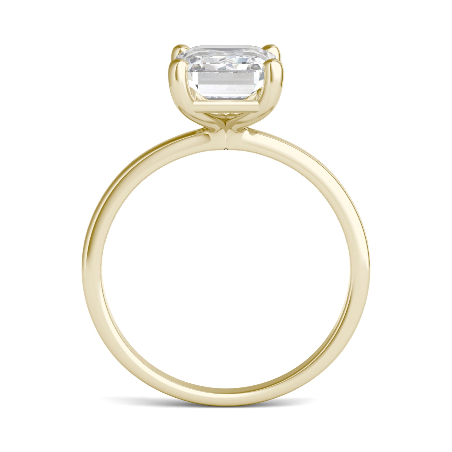 Lab-Created Moissanite Solitaire Engagement Ring in 14K Yellow Gold (2-1/2 ct. dew)